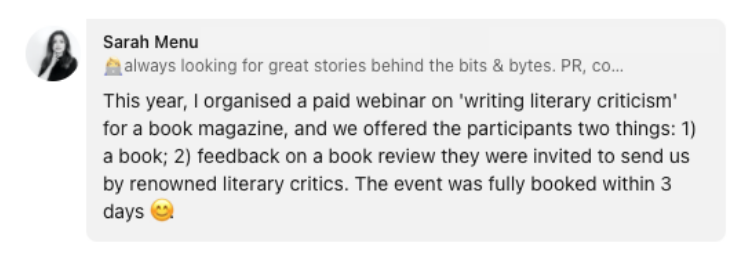 pay for online event