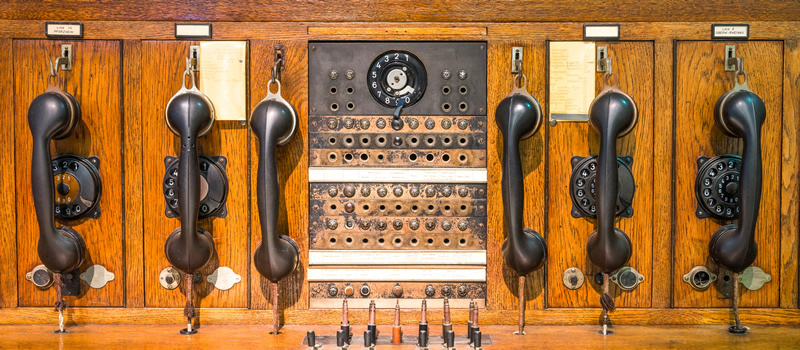 Picture of an old telephone exchange